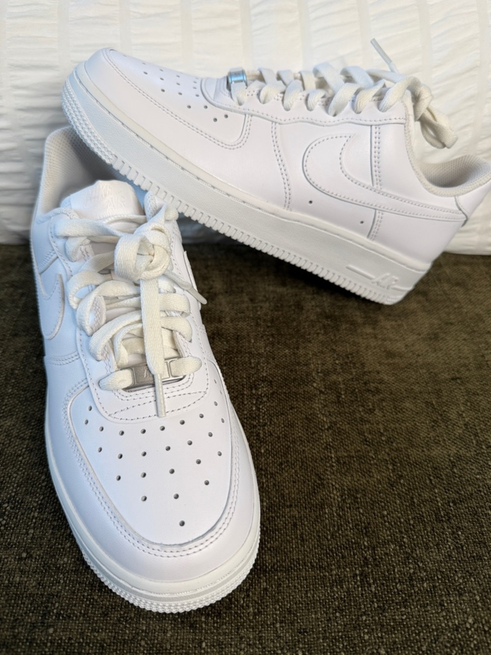 Nike White Low-Top Leather Sneakers